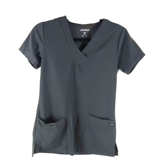 Jockey Women's Gray Scrub Top Size X Small Medical Nursing - Picture 1 of 6